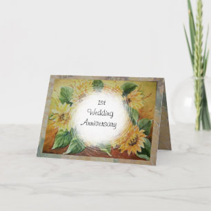 Cartão 1st anniversary card