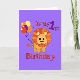 Cartão 1st Birthday Lion