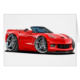 Cartão 2010-12 Corvette Red Convertível