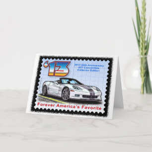 Cartão 2013 Corvette 60th Anniversary Convertible