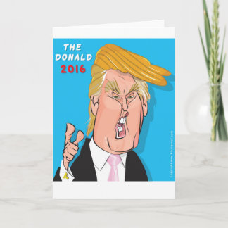 Cartão 2016 do presidente Catoon de Donald Trump
