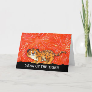 Cartão 2022 Ano da saudação do Tigre