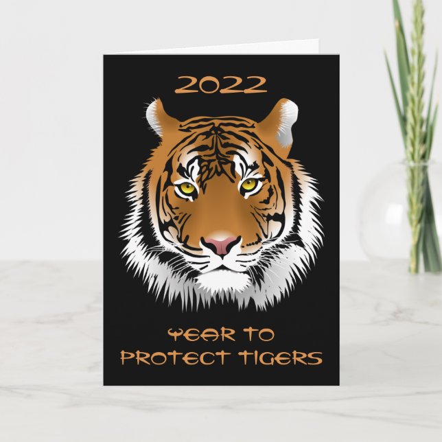 Cartão 2022 Ano para a Proteção dos Tigres (Frente)