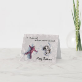 Cartão 2022 Keeshond Christmas Card Blank inside