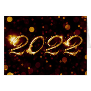 Cartão 2022 (luzes bokeh)