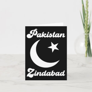 Cartão 2023 Pakistan Zindabyd Dil Pakistani Heart Flag Pr
