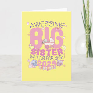 Cartão 2024 Irmã Mais Velha Esperando um Novo Bebê