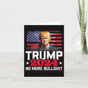 Cartão 2024 No More Bull America Flag