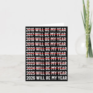 Cartão 2026 Será Meu Ano Engraçado Humor Citação de Ano N