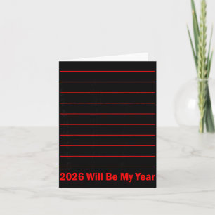 Cartão 2026 Será Meu Ano Humor Divertido Citação de Ano N