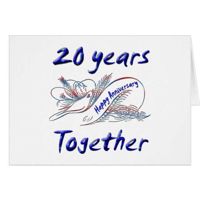 Cartão 20 anos junto (Frente Horizontal)