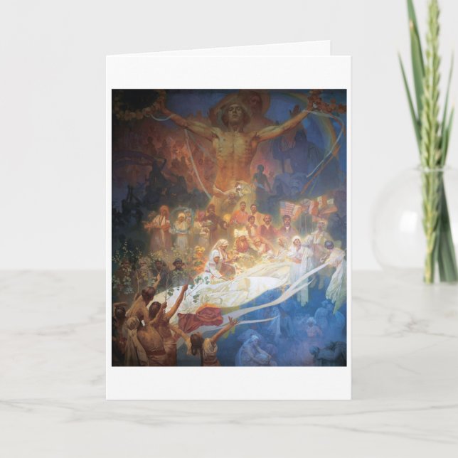 Cartão #20 Apoteose dos Eslavos, Mucha (Frente)