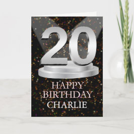 Cartão 20 Birthday Spotlight Adicionar Uma Placa De Nome