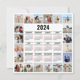 Cartão 20 Colagem De Fotos 2024 Anos No Calendário Geral
