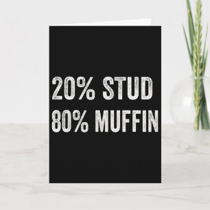Cartão 20% Garanhão 80% Muffin Frases Engraçadas do Dia d