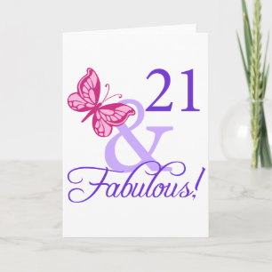 Cartão 21 E Fabuloso Aniversário