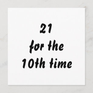 Cartão 21 pela décima vez. aniversário de 30 anos. Preto 