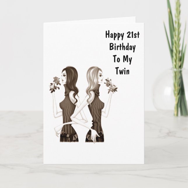 Cartão **21 ruas** O ANIVERSÁRIO DESEJA MINHA **IRMÃ GINH (Frente)