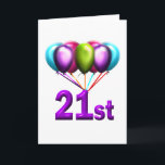 Cartão 21st<br><div class="desc">21st Birthday Gifts,  21st Apparel,  21 Buttons and 21st Birthday Mugs!</div>