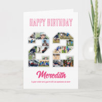 22º Aniversário Número 22 Colagem de Fotos