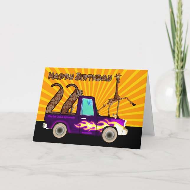 Cartão 22º, por que essa Girafa é como Luz da Grease, B (Frente)