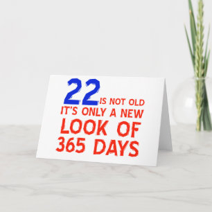 Cartão 22 anos designs de aniversário antigos