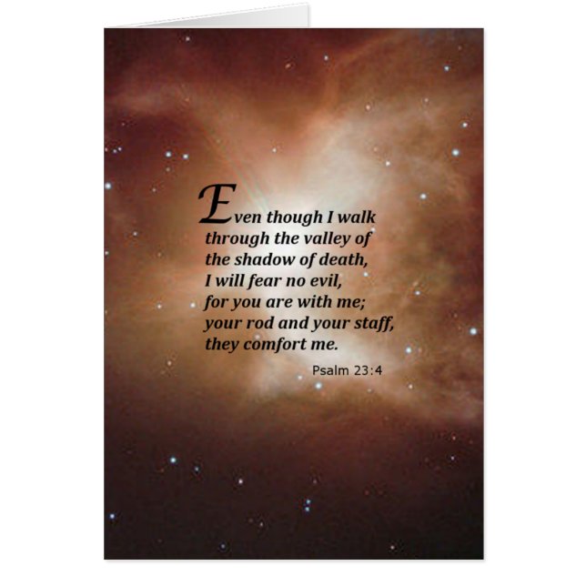 Cartão 23:4 do salmo (Frente)