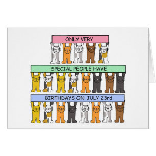 Cartão 23 de julho, Aniversário.