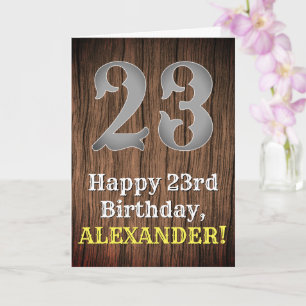 Cartão 23.o aniversário: Country Western Inspirou Olhar,