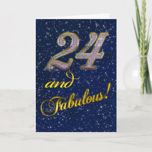 Cartão 24th birthday for someone Fabulous