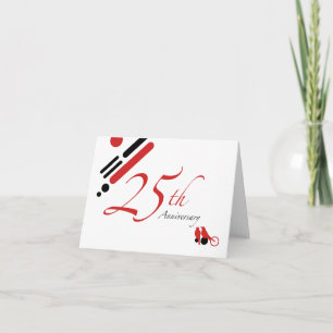 Cartão 25º Aniversário (mod birds)