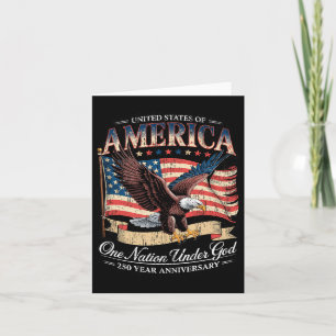 Cartão 250º Aniversário Da Nação Aamerica Usa Sob Deus