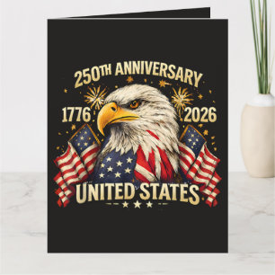 Cartão 250º Aniversário Estados Unidos 1776-2026