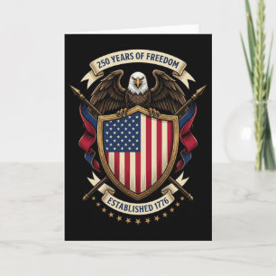 Cartão 250º Aniversário EUA 1776-2026 Patriótico American