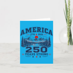 Cartão 250º Aniversário EUA Patriótico 250 Anos