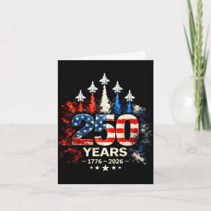 Cartão 250º aniversário EUA patriótico 250 anos americano