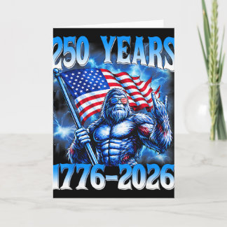 Cartão 250º Aniversário EUA Patriótico 250 Anos Americano