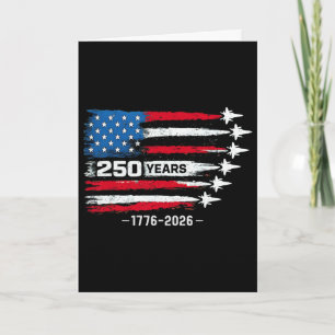 Cartão 250 Aniversário EUA 250º Americano 250 Anos 4º J