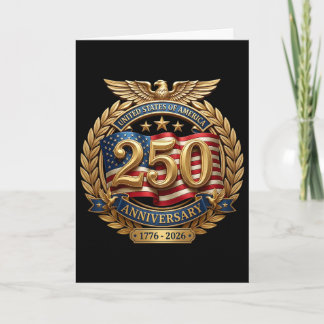 Cartão 250 Aniversário EUA 250º Dia da Independência Amér