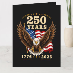 Cartão 250 Aniversário EUA 250 Anos 1776-2026