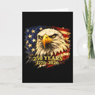 Cartão 250 Anos 1776 2026 250º Águia Vintage 4 de Julho P