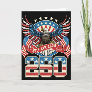 Cartão 250 Anos 1776 2026 250º Aniversário 4 De Julho Ame