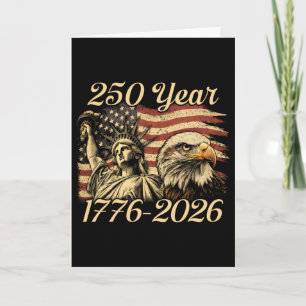 Cartão 250 Anos 1776 2026 250º Aniversário 4 De Julho Ame