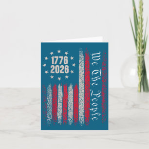 Cartão 250 anos 1776 2026 250º aniversário bandeira dos e