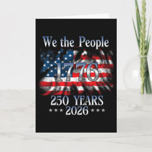 Cartão 250 Anos 1776-2026 250º Aniversário Bandeira EUA N