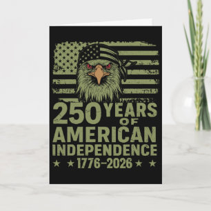 Cartão 250 Anos 1776-2026 250º Aniversário Camouf America