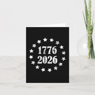 Cartão 250 anos 1776-2026 aniversário de 250 anos, 4 de j