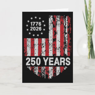 Cartão 250 Anos 250º Aniversário Americano Bandeira Dos E