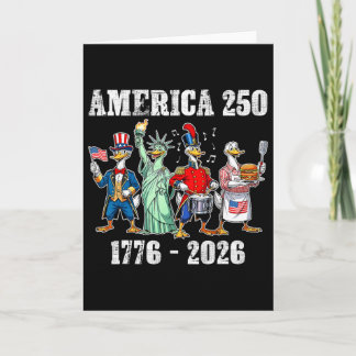Cartão 250 Anos América 1776 2026 250º Aniversário Ganso 