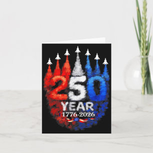 Cartão 250 Anos Americano 1776 2026 250º Aniversário EUA